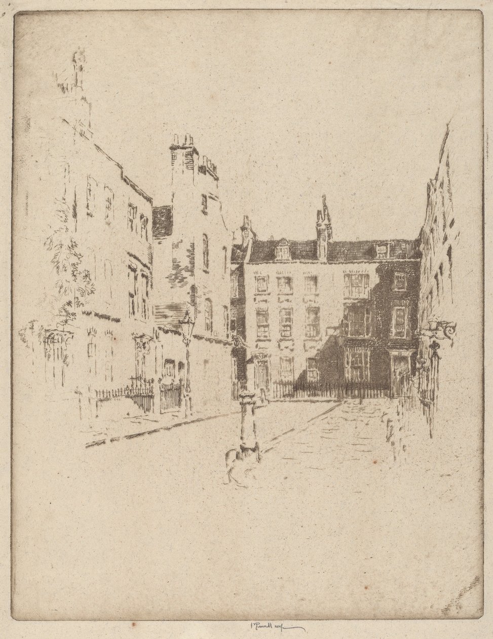 Cowley Street, Westminster od Joseph Pennell