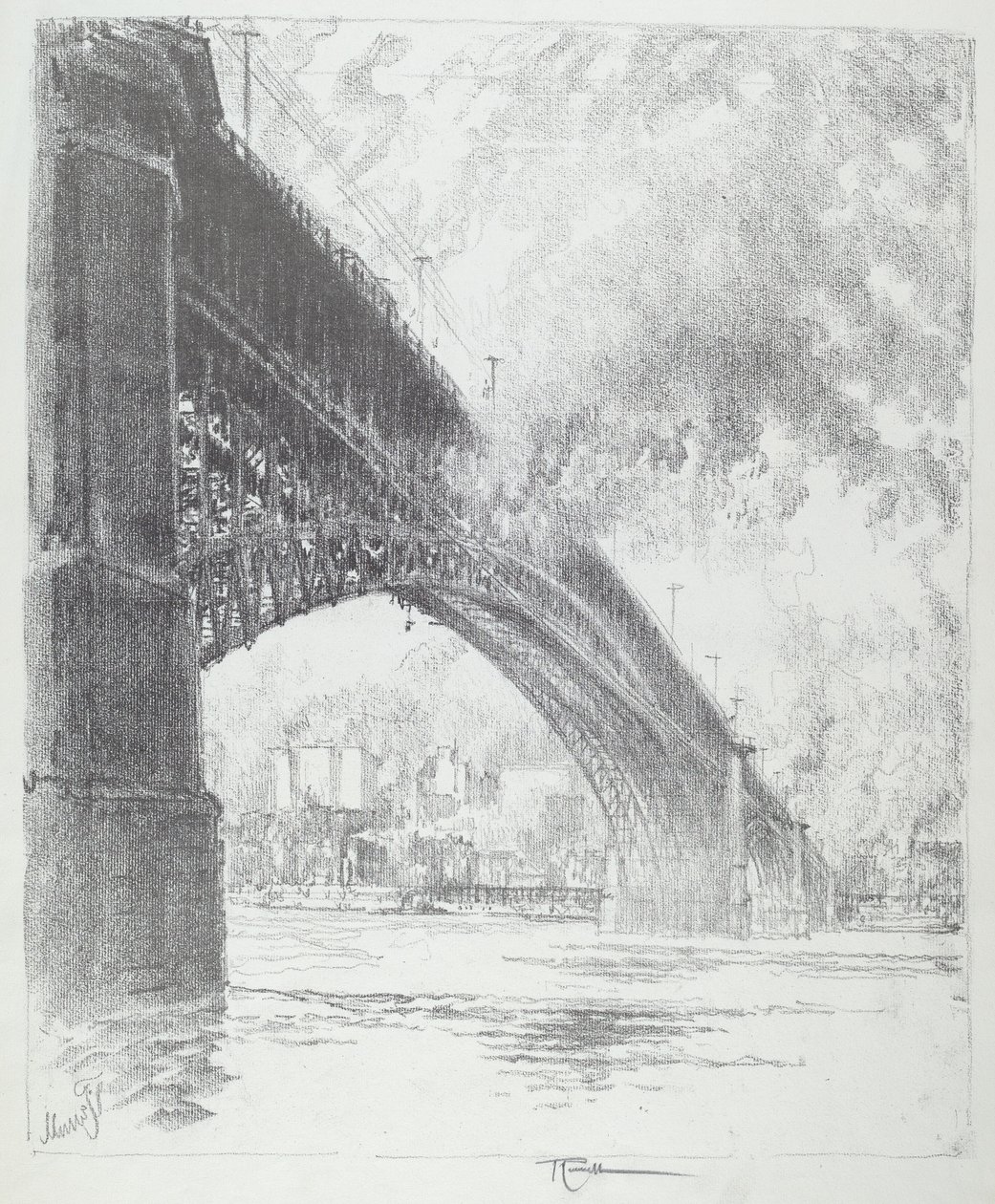 Eads Bridge, St. Louis od Joseph Pennell