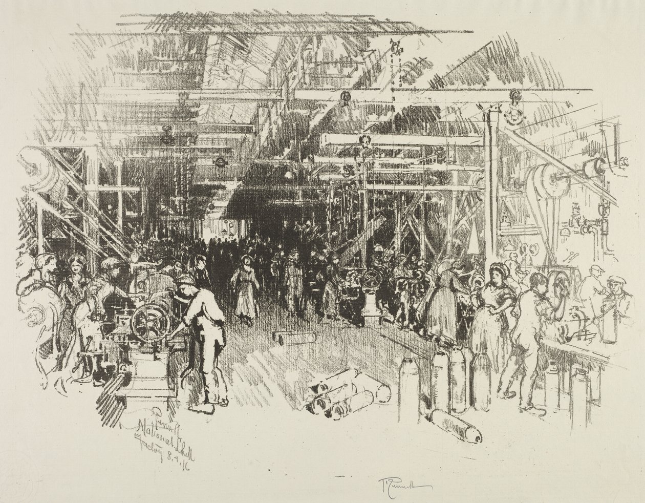 English War Work: The Shell Factory od Joseph Pennell