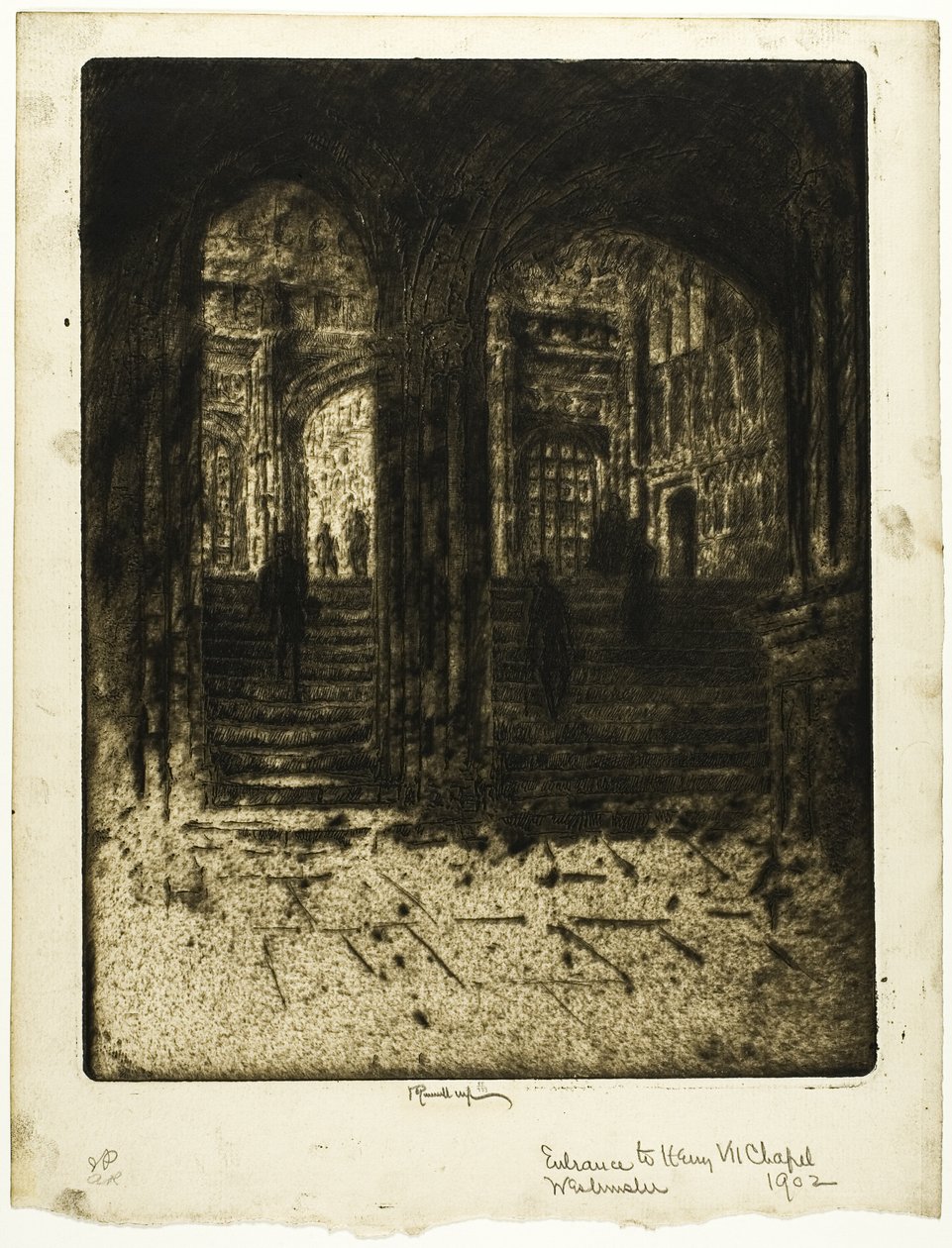 Vchod do kaple Jindřicha VII., Westminster od Joseph Pennell