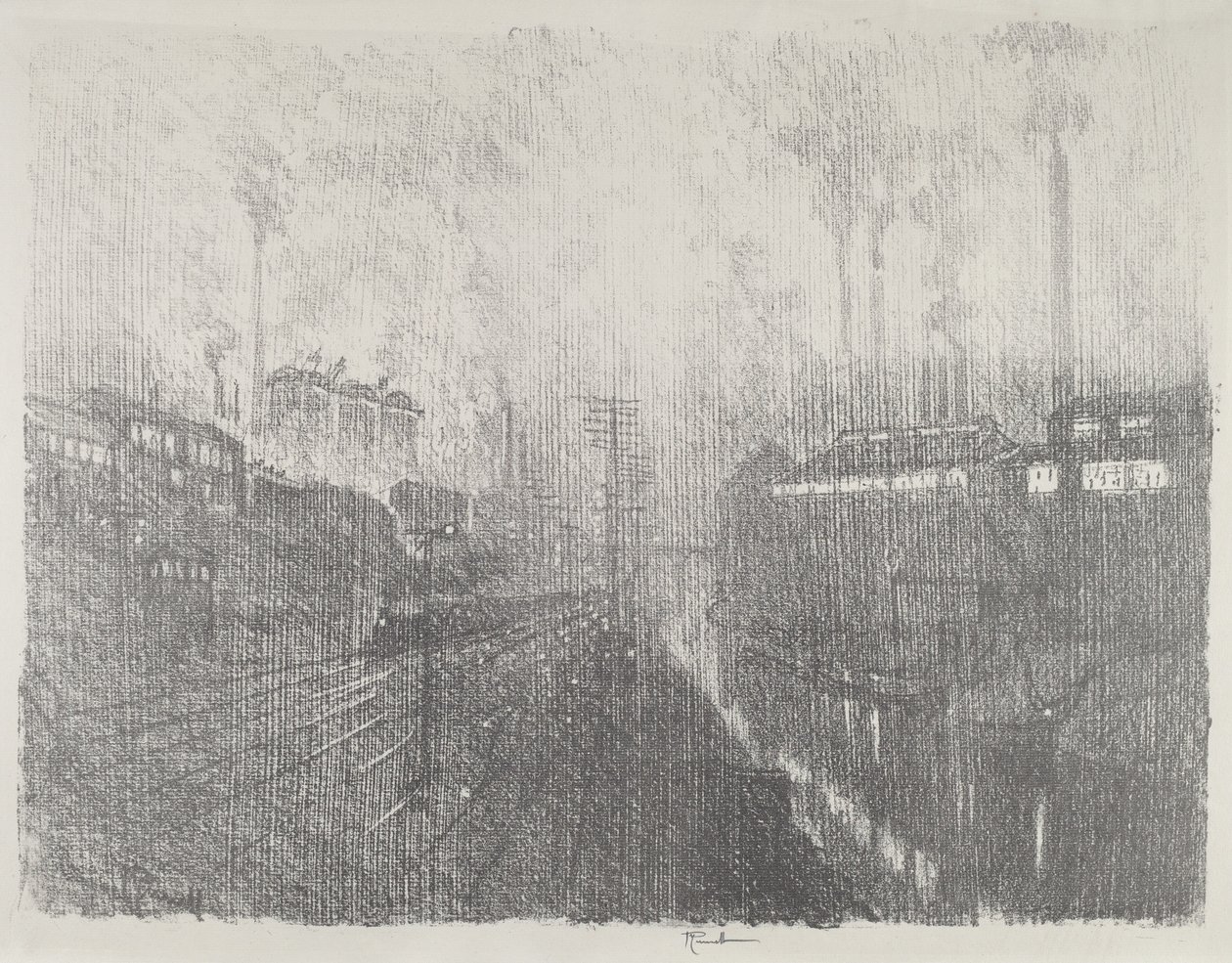 Večer v zemi munice, 1916. od Joseph Pennell
