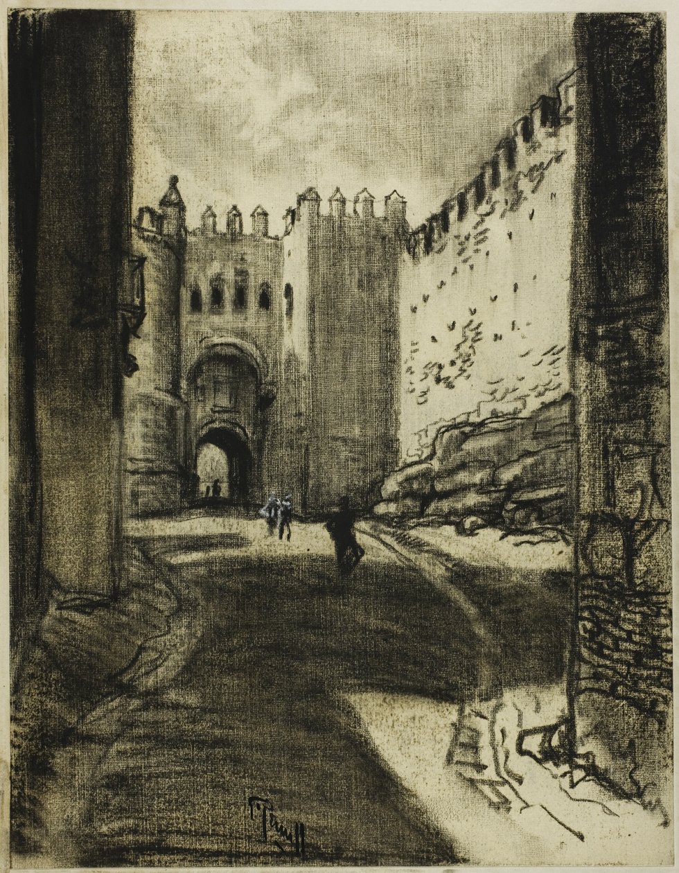 Brána, Segovia od Joseph Pennell