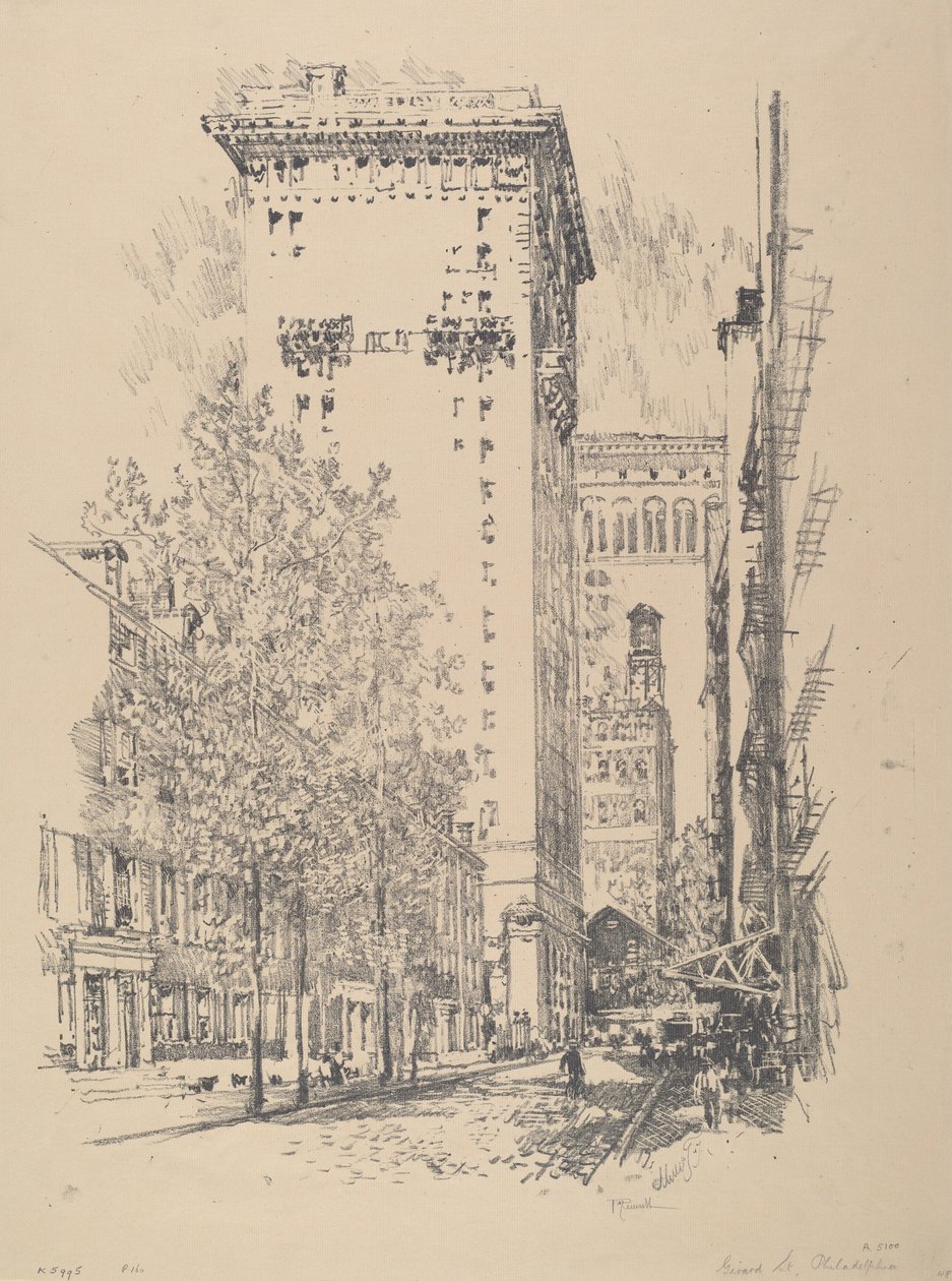 Girardova ulice od Joseph Pennell