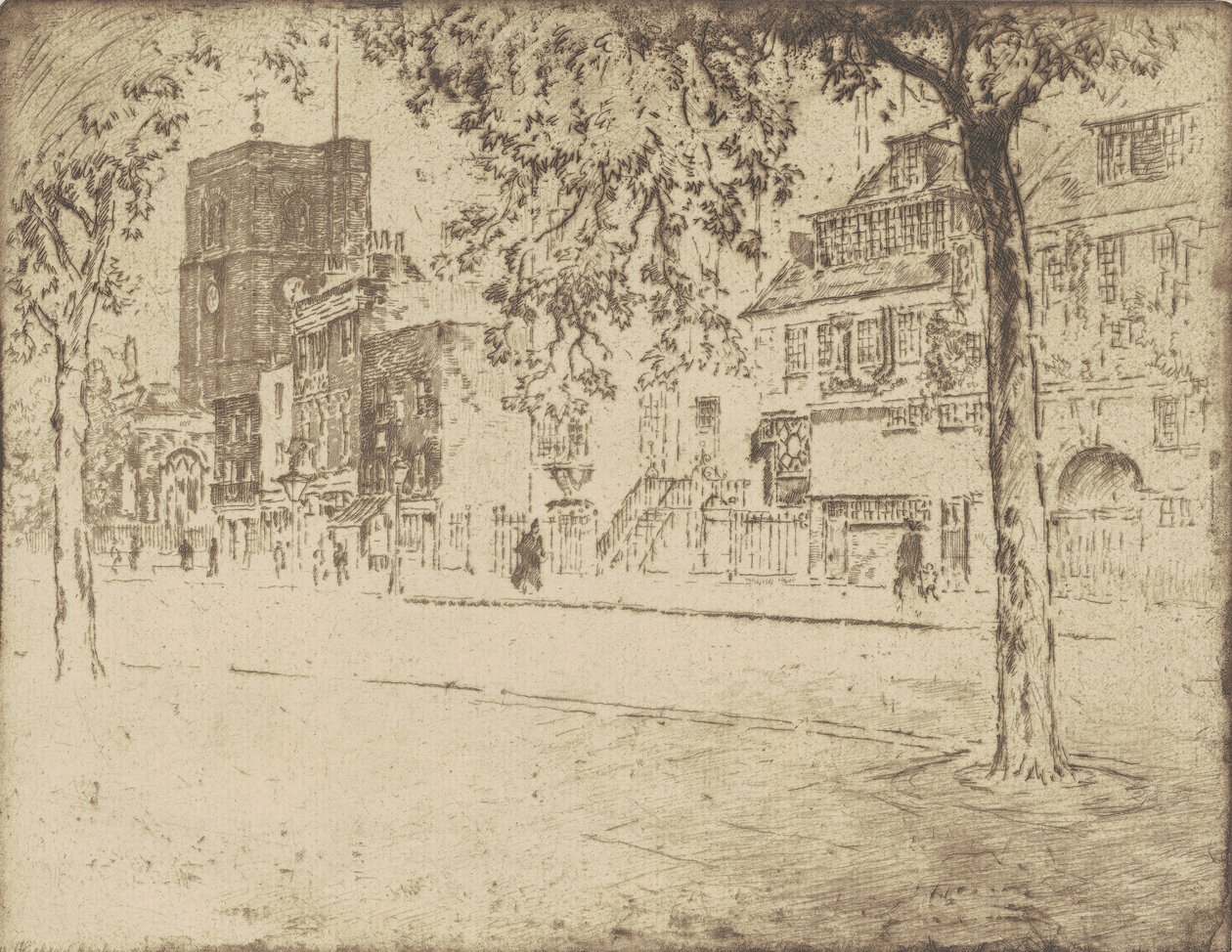 Dům, kde Whistler zemřel, 1904. od Joseph Pennell