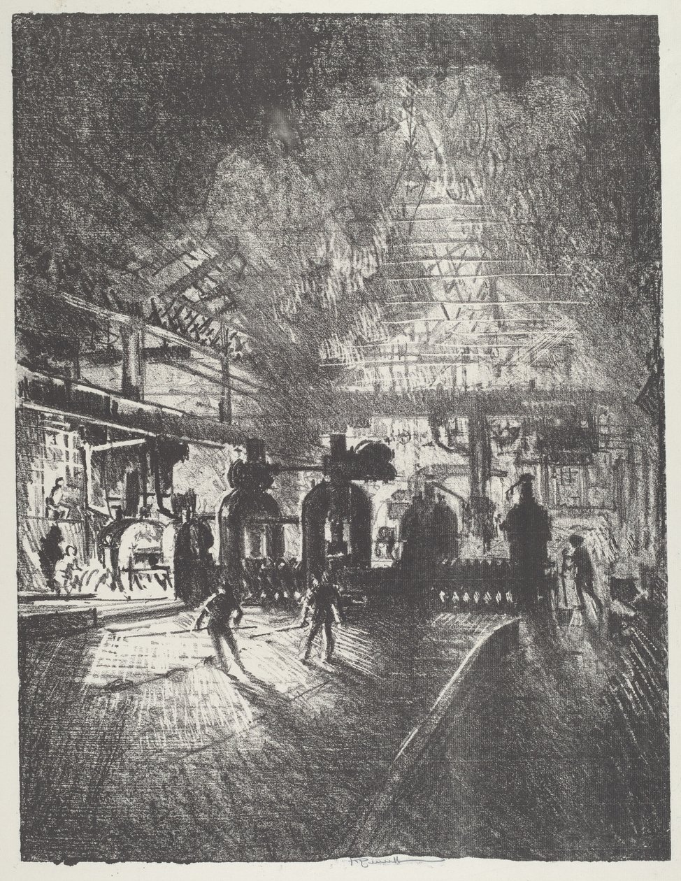 In the Jaws of Death, Rolling Bars for Shells od Joseph Pennell