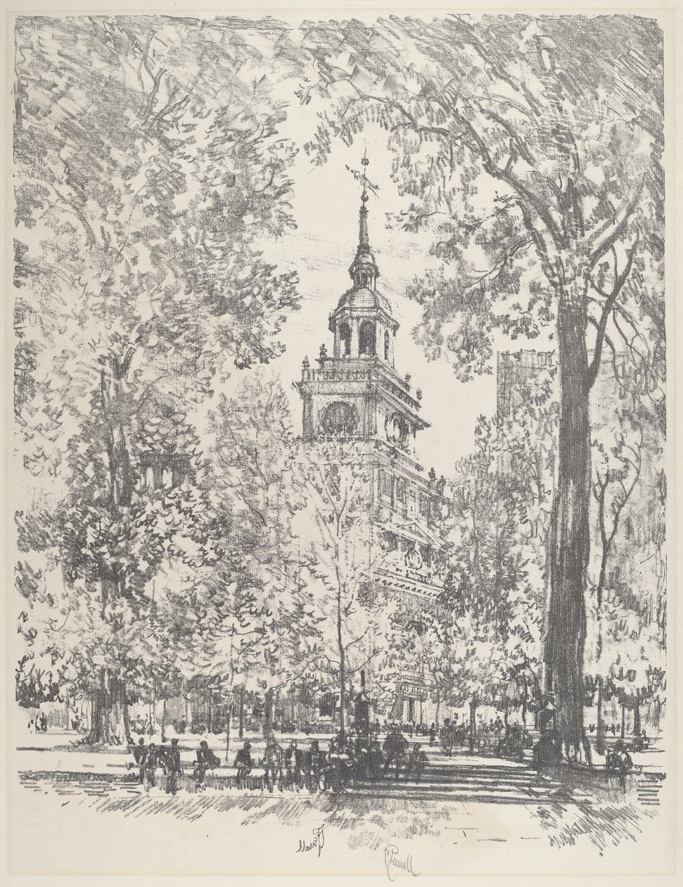 Independence Square a State House od Joseph Pennell