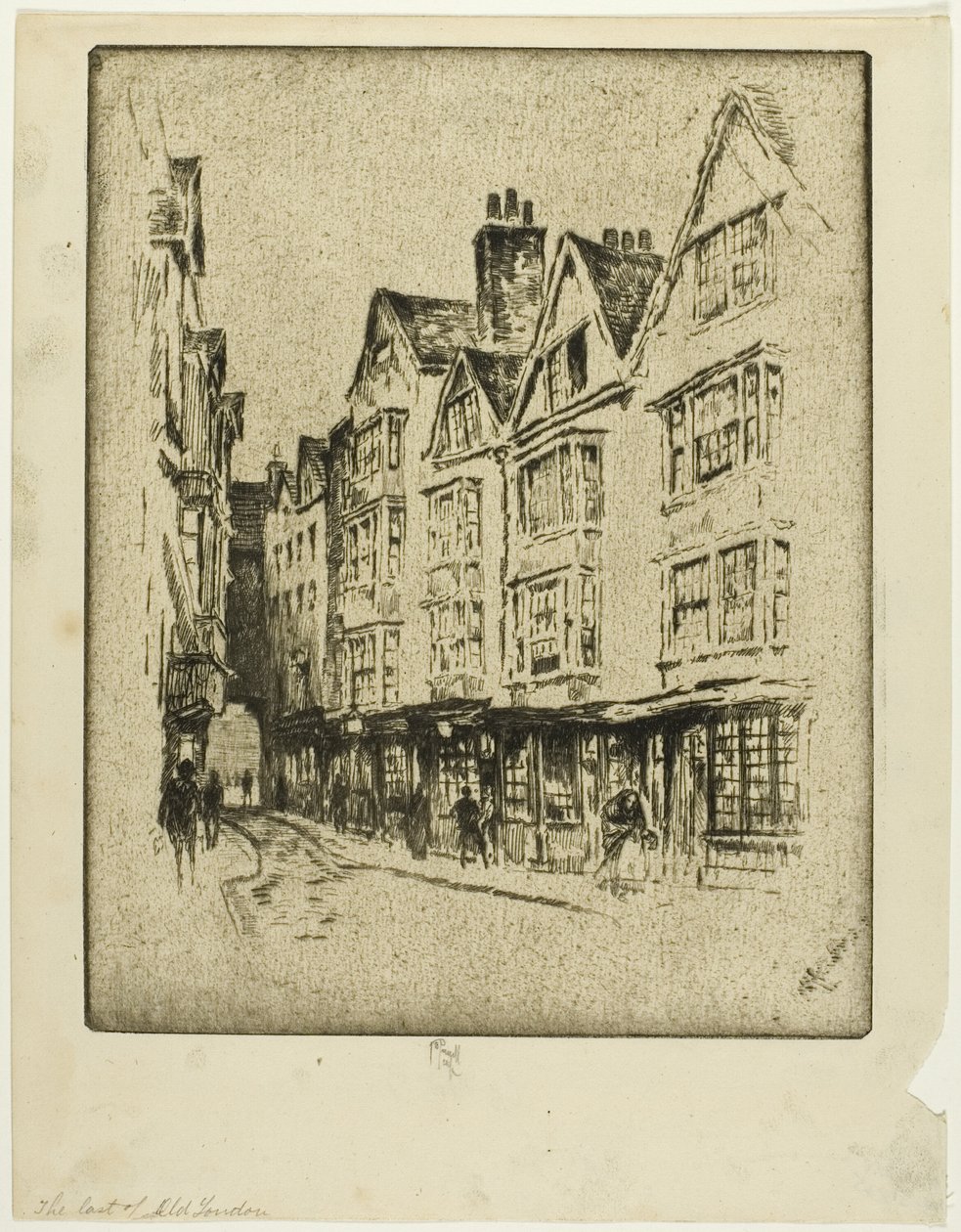 Last of Old London, Cloth Fair od Joseph Pennell