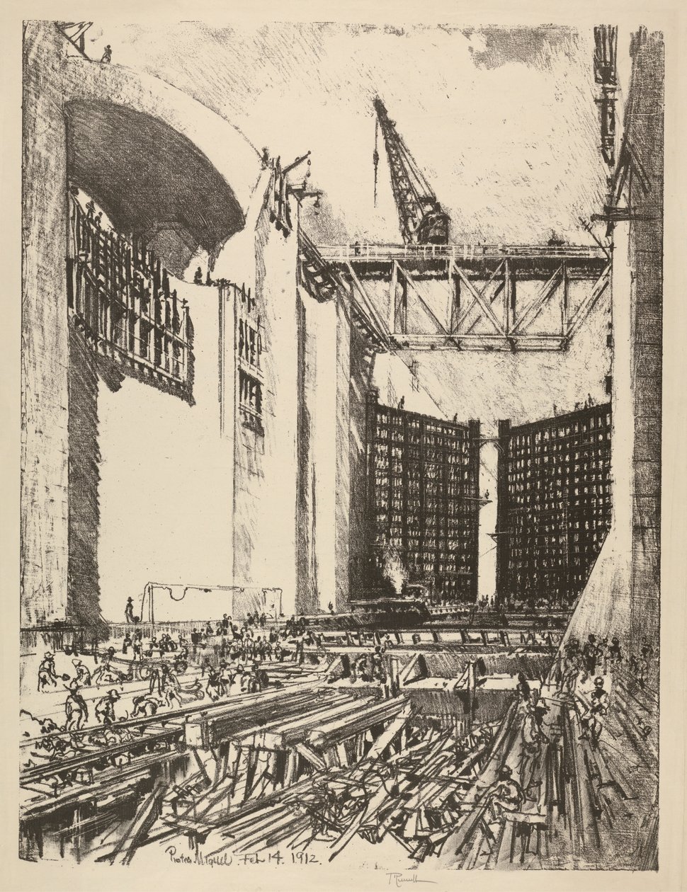 Položení podlahy Pedro Miguel Lock od Joseph Pennell