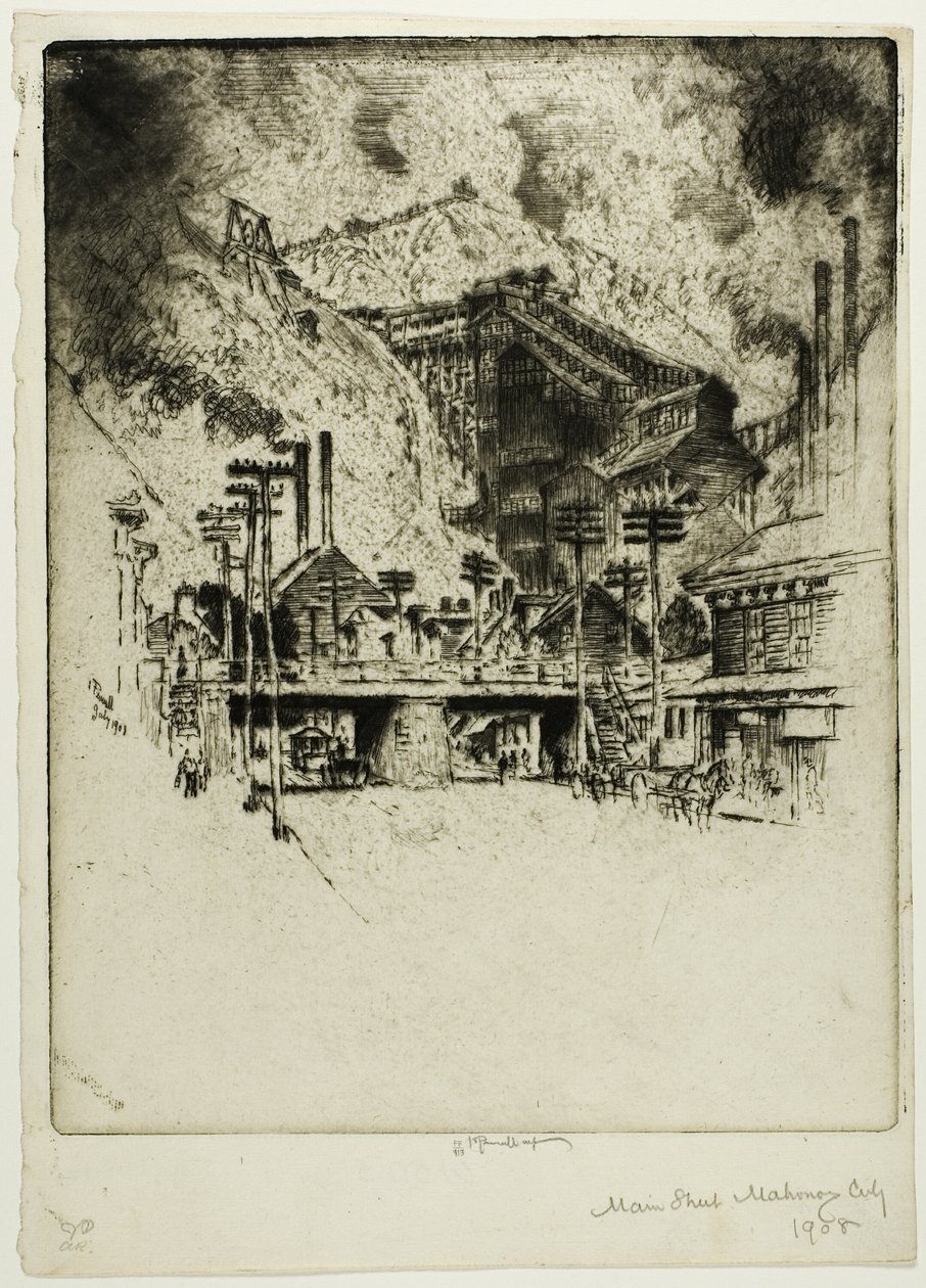 Main Street, Mahanoy City od Joseph Pennell