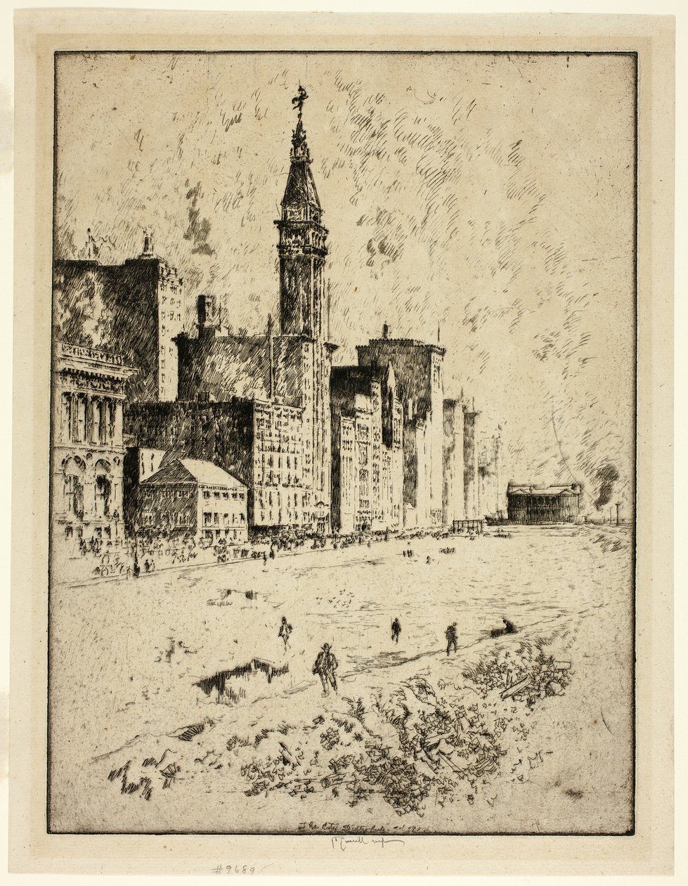 Michigan Avenue, Chicago (The City Dirtyful) od Joseph Pennell