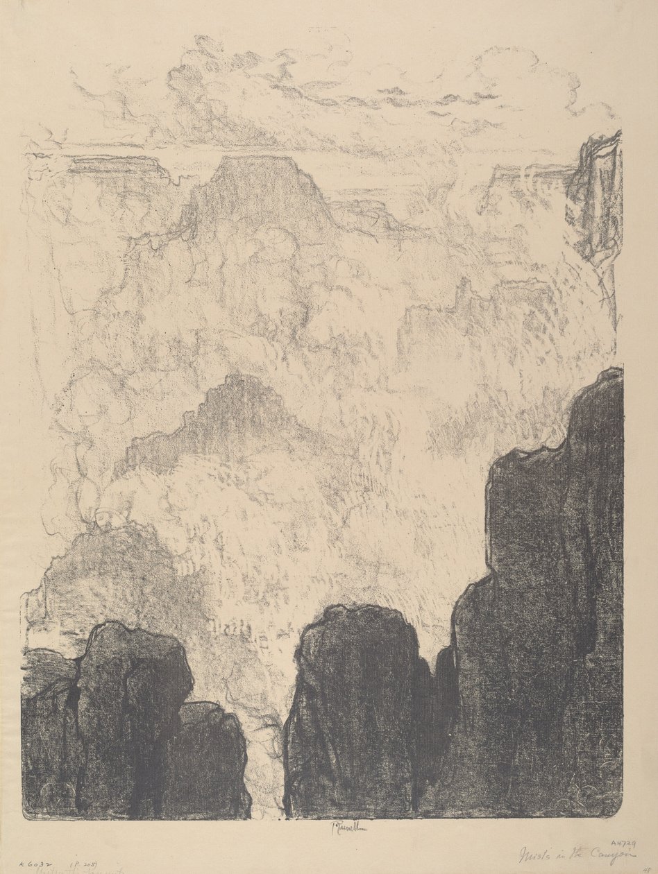 Mlhy v kaňonu, č.II, 1912. od Joseph Pennell