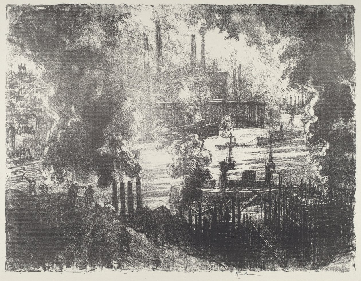 Řeka munice od Joseph Pennell