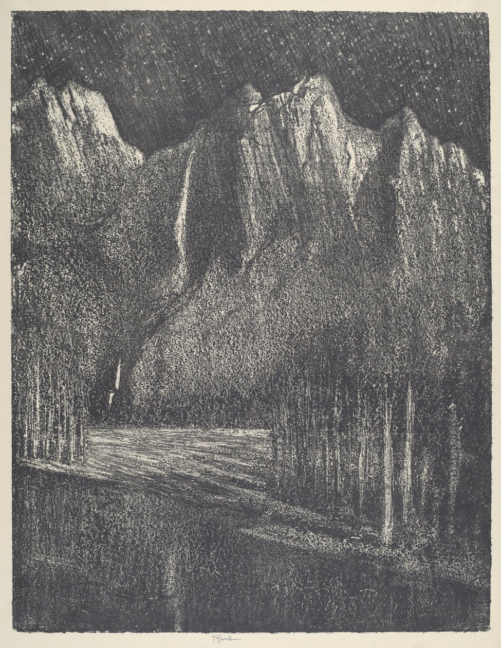 Noc v Yosemitu od Joseph Pennell