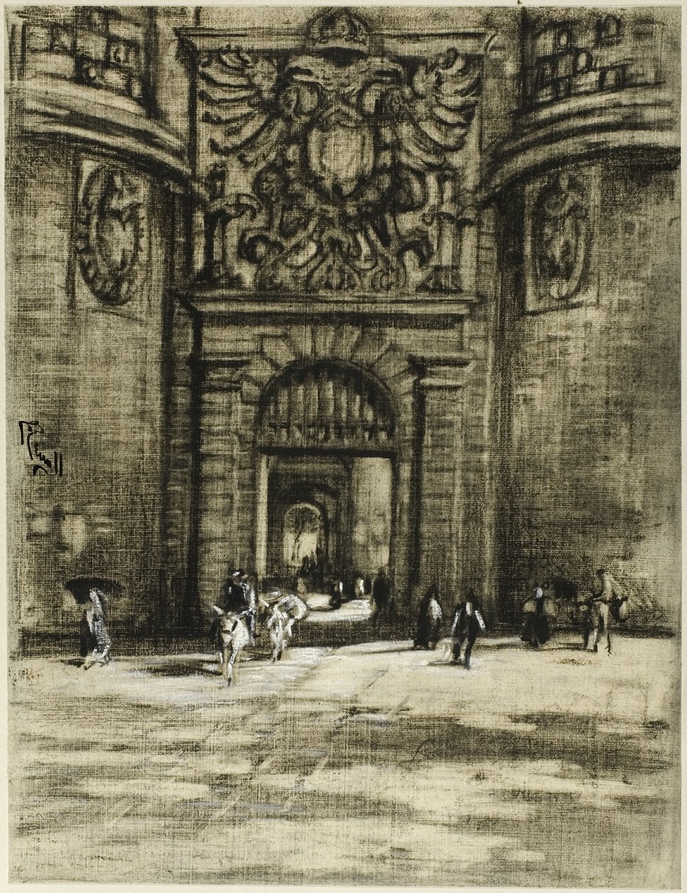 Porta Viragia, Toledo od Joseph Pennell