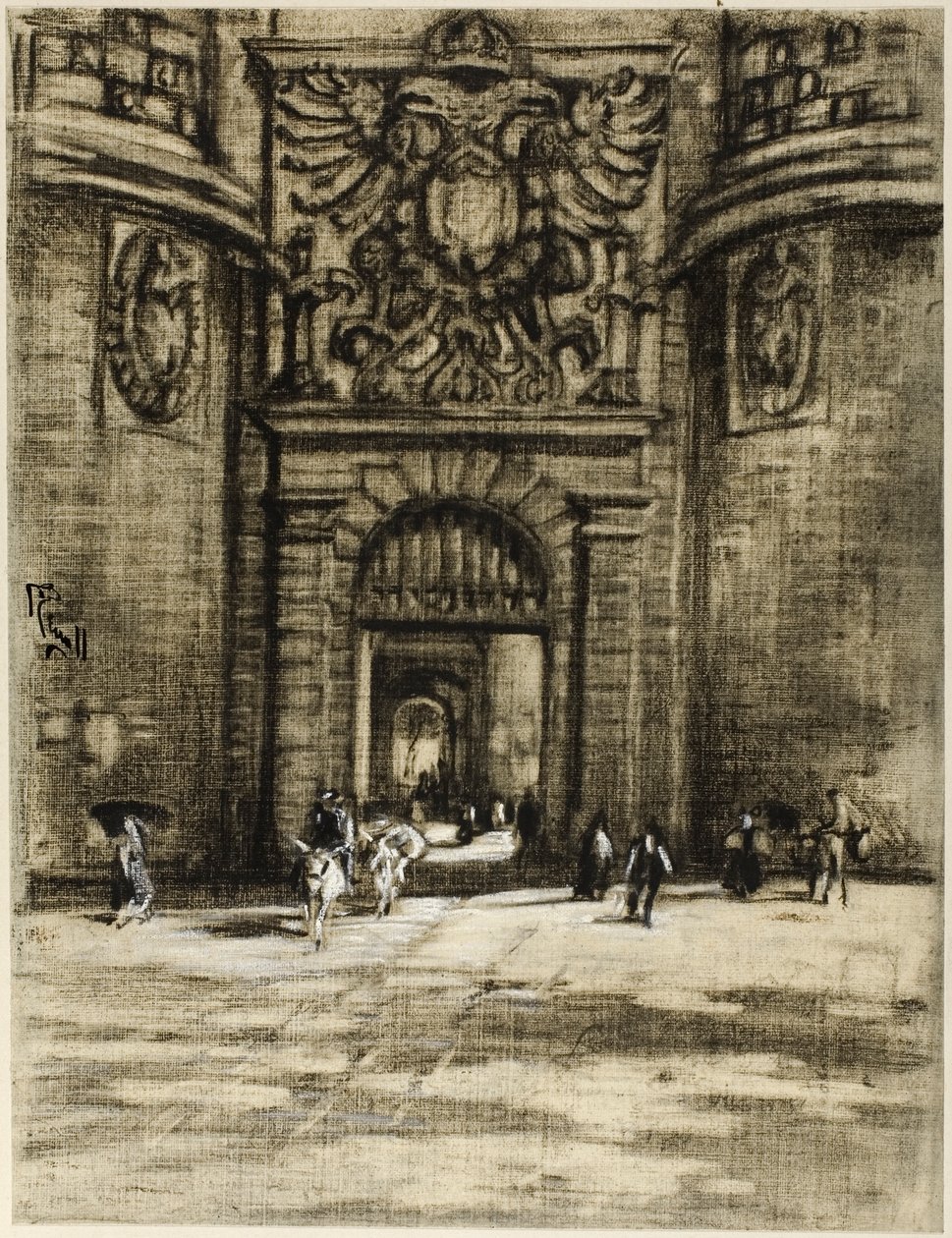 Porta Viragia, Toledo od Joseph Pennell