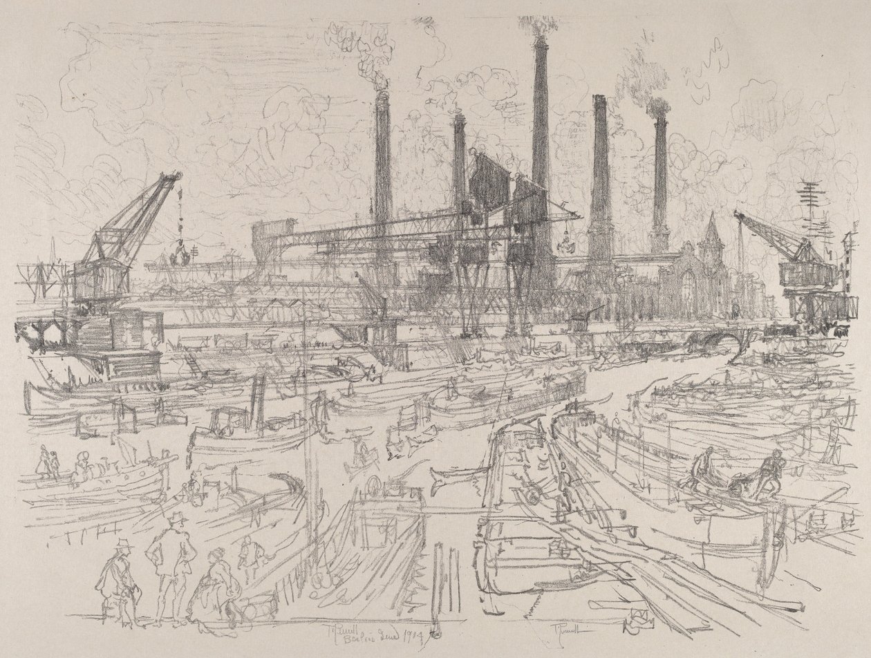 Elektrárna, Berlín od Joseph Pennell