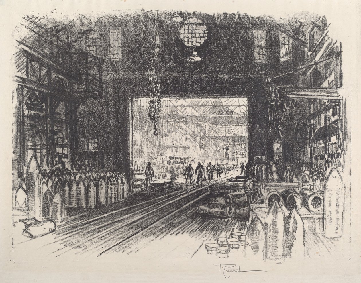 Shell Factory, č.II od Joseph Pennell