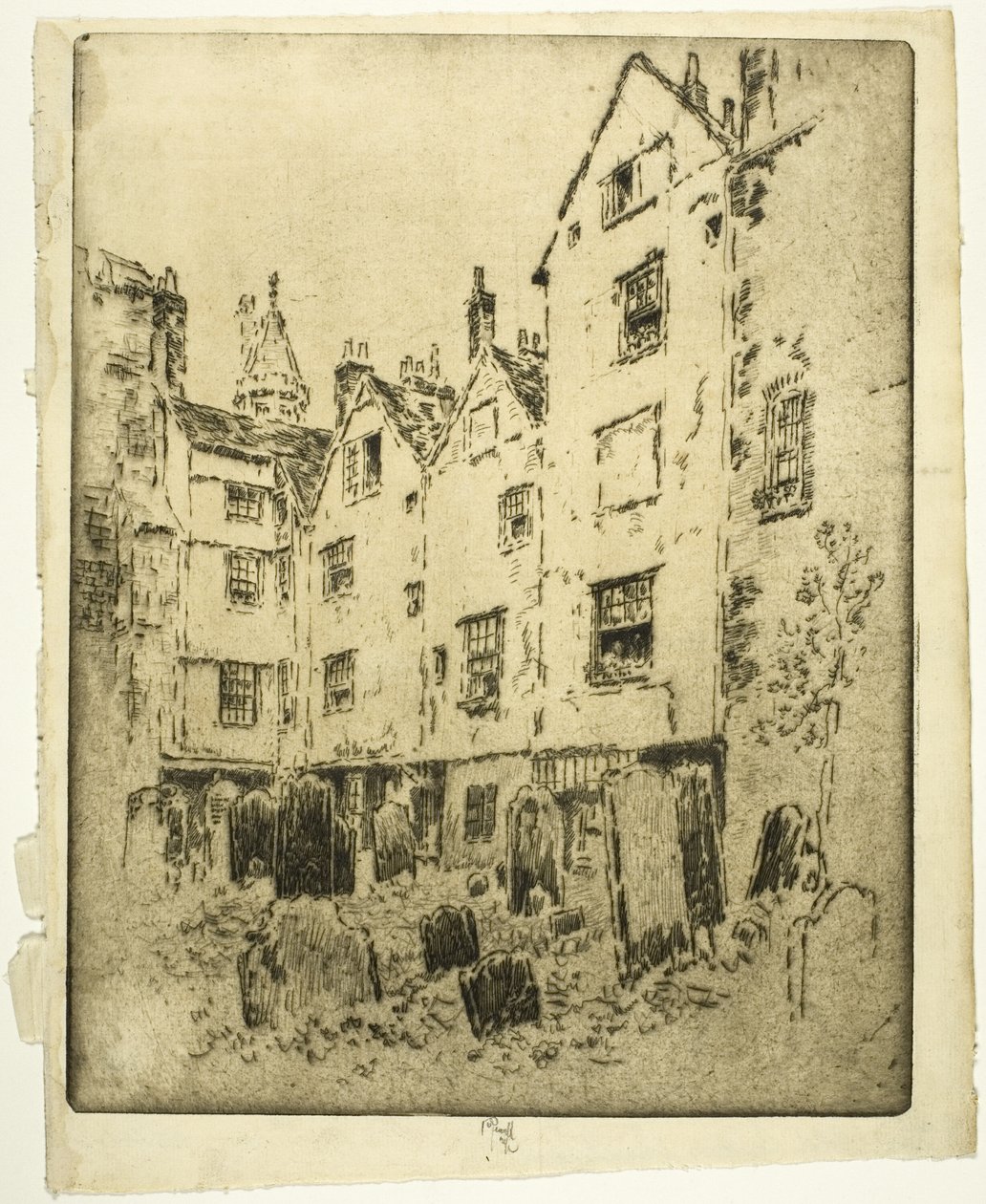 Hřbitov svatého Bartoloměje od Joseph Pennell
