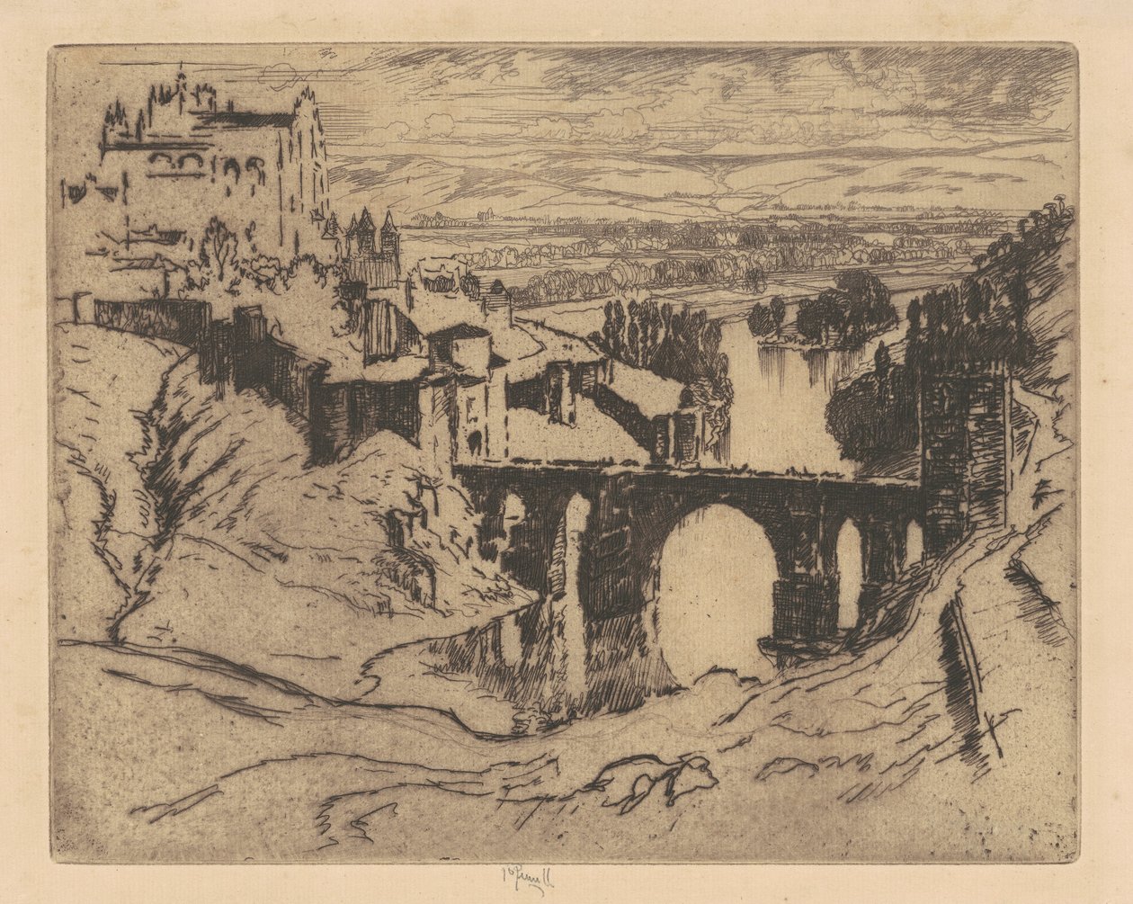 Most svatého Martina, Toledo od Joseph Pennell
