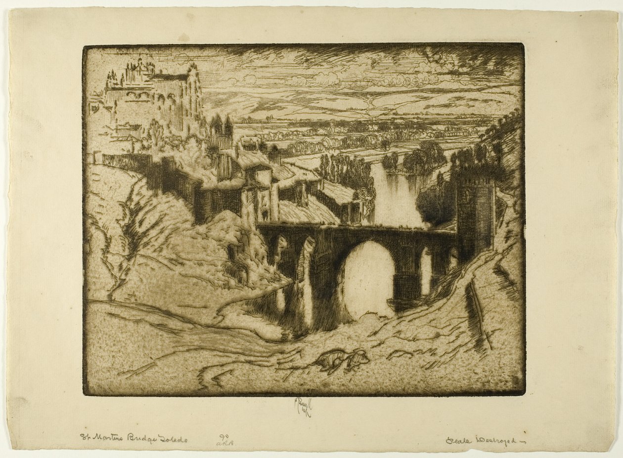 Most svatého Martina, Toledo od Joseph Pennell