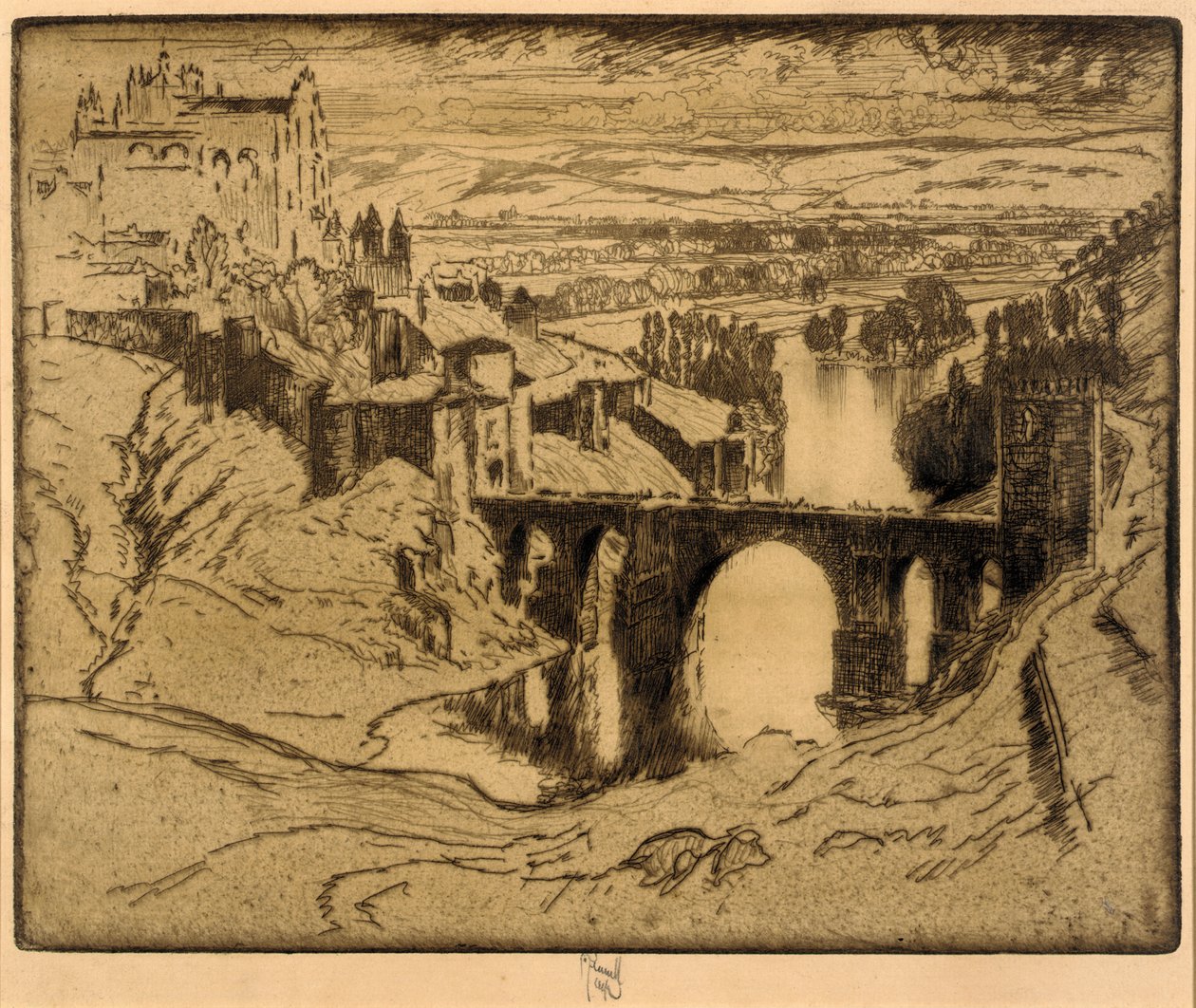 Most svatého Martina, Toledo od Joseph Pennell