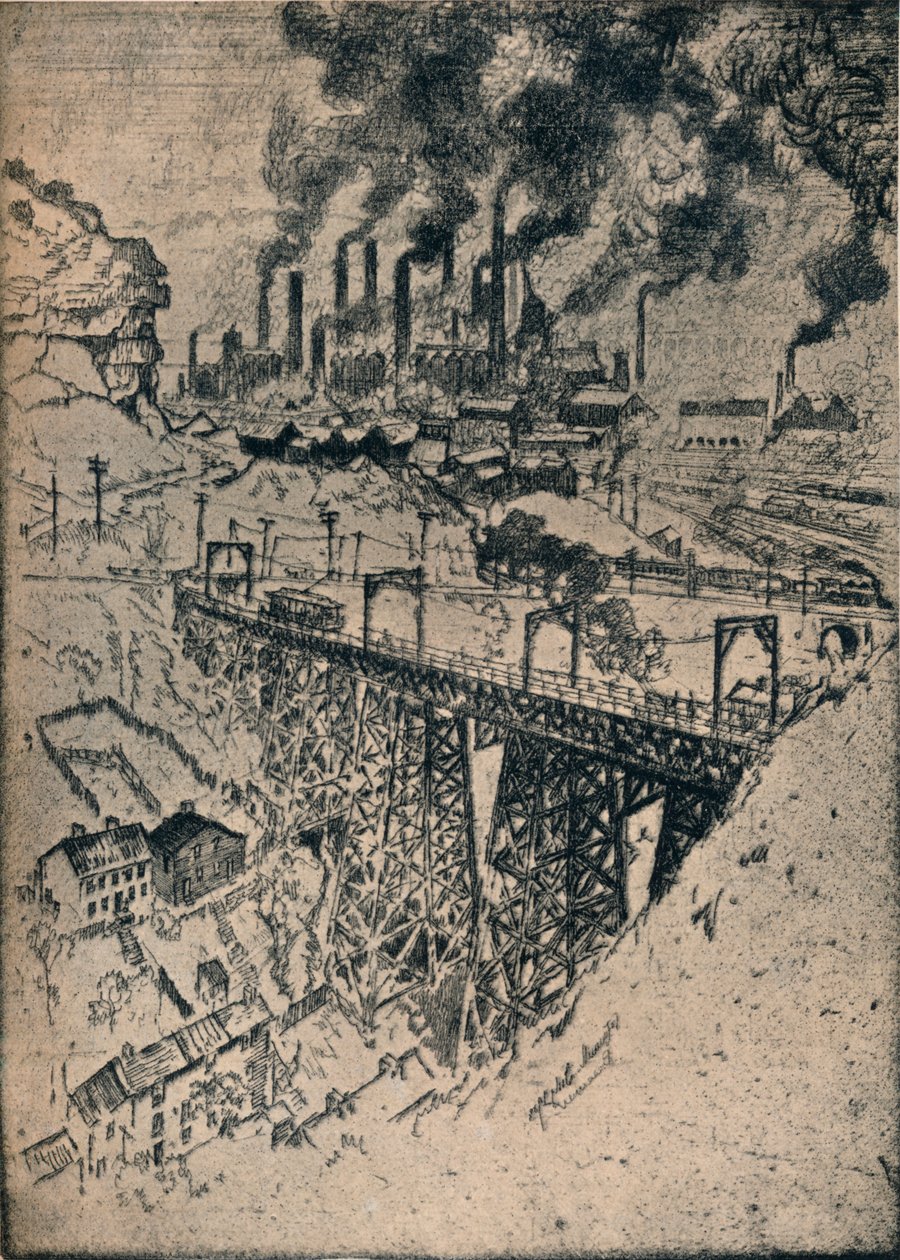 Steel-Edgar Thomson Works, 1909 od Joseph Pennell