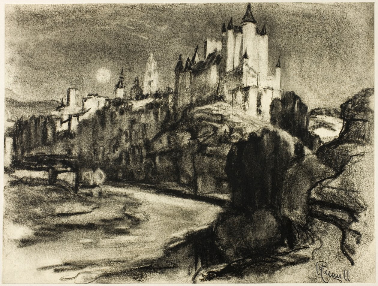 Alcazar, Segovia od Joseph Pennell