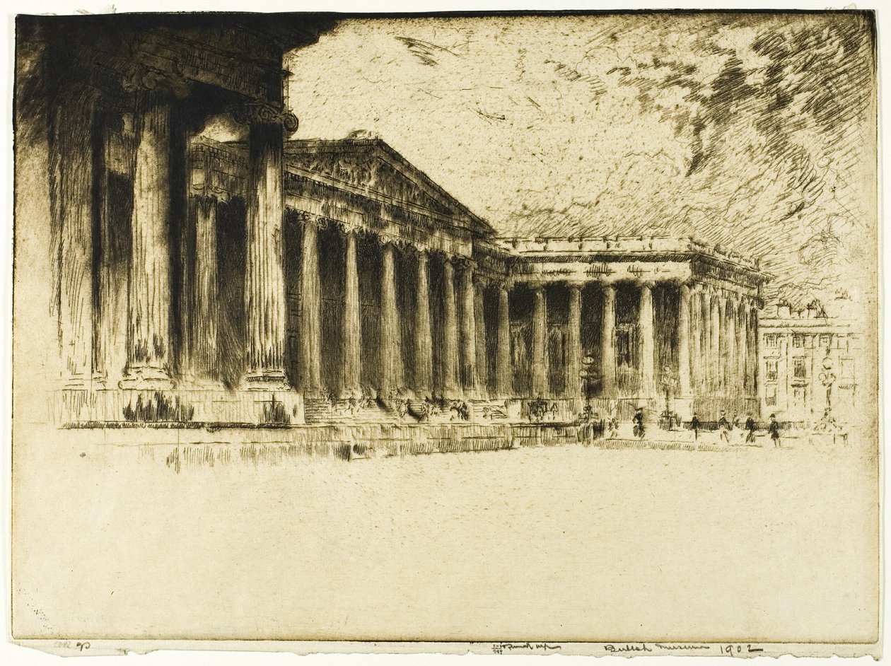 Britské muzeum od Joseph Pennell