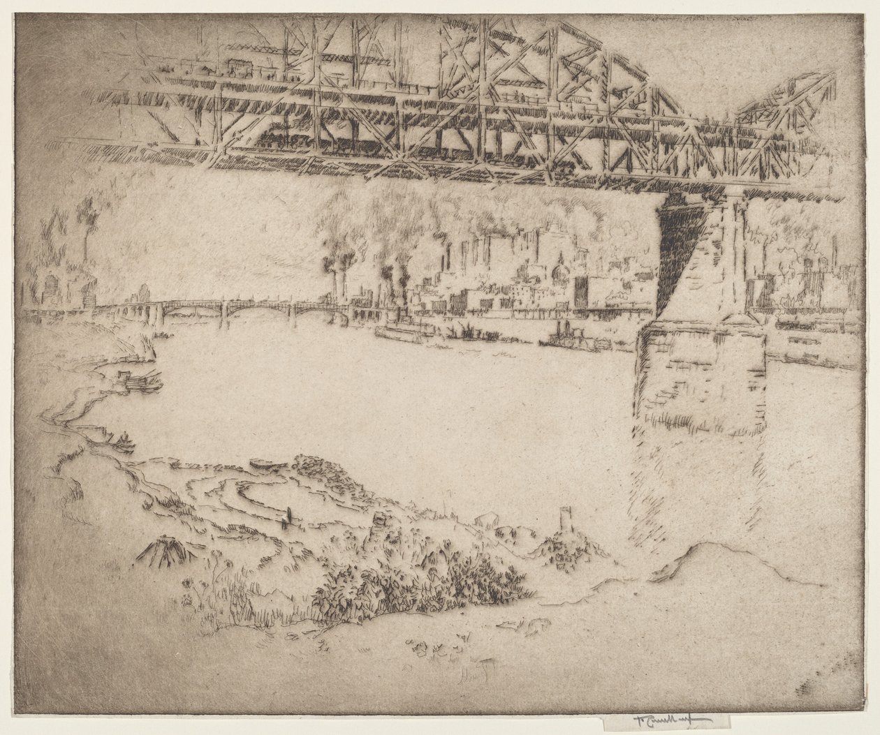 City Bridge, St. Louis od Joseph Pennell
