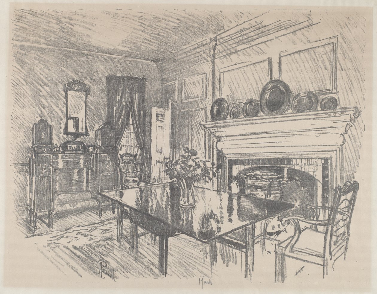 Jídelna, Stentone od Joseph Pennell