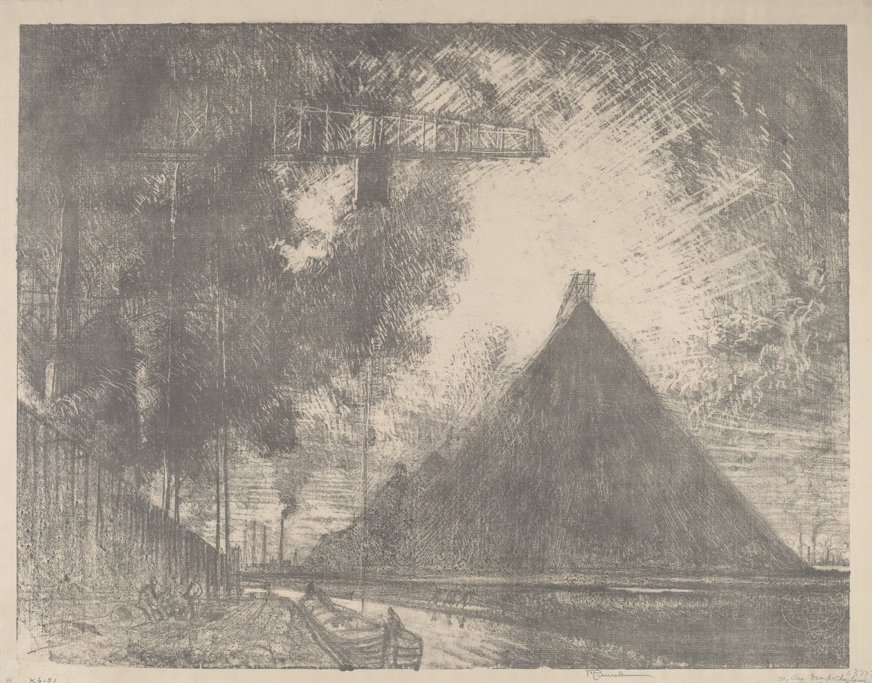 Skládka, Charleroi, 1911. od Joseph Pennell