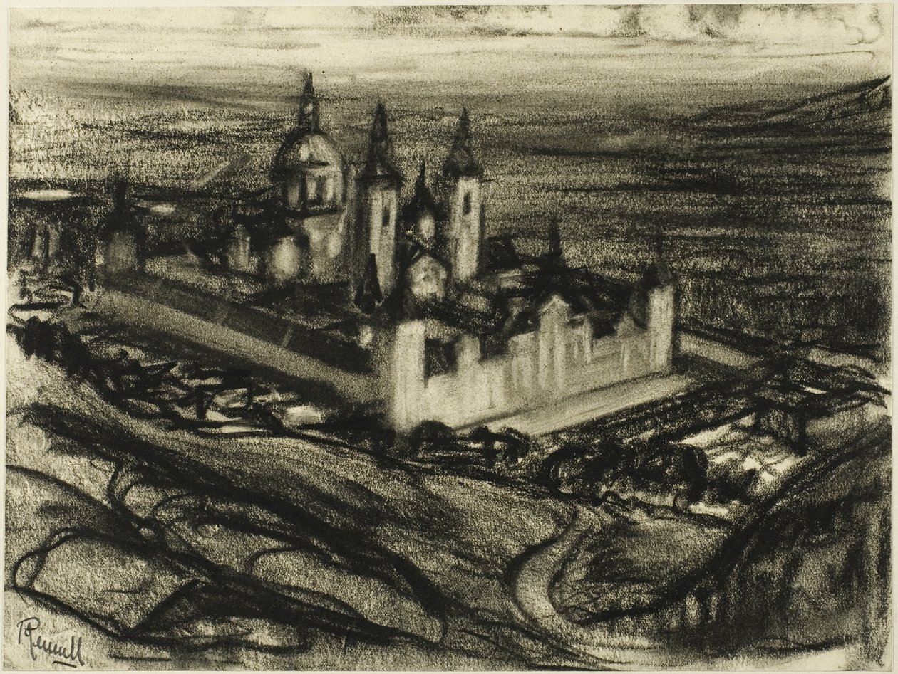 Escorial ze sídla Filipa (Filipovo křeslo) od Joseph Pennell