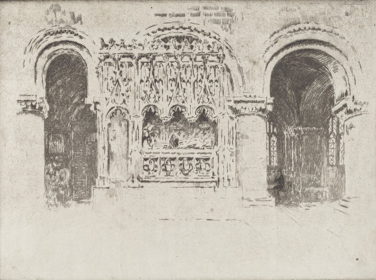 Hrob zakladatele, kostel svatého Bartoloměje Velikého, 1903. od Joseph Pennell