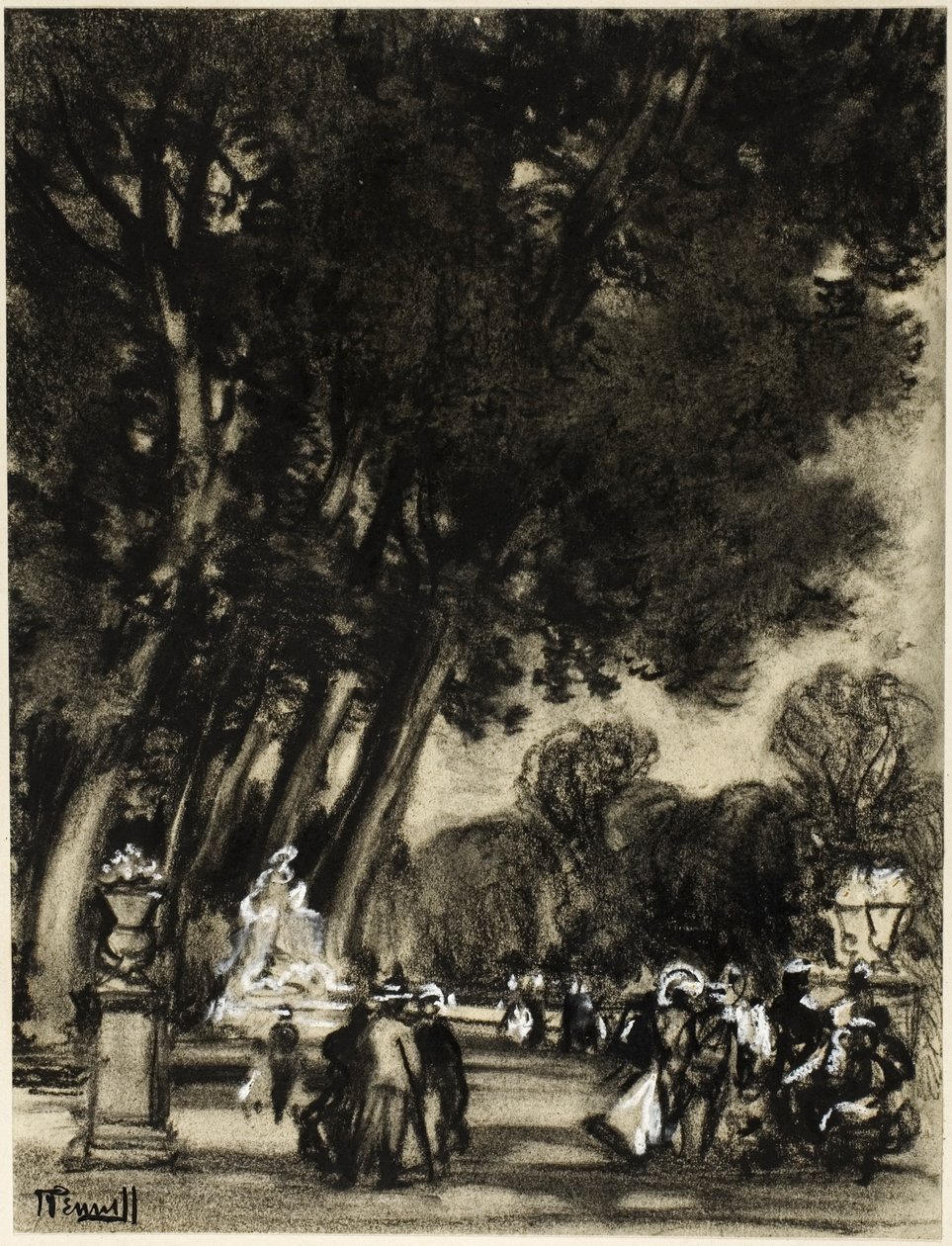 Zahrada ostrova, Aranjuez od Joseph Pennell