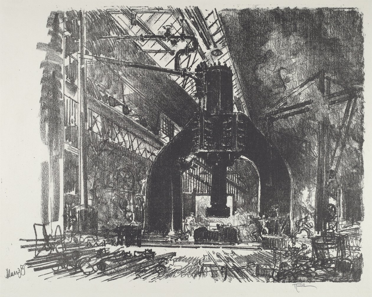 Velké kladivo, 1916. od Joseph Pennell