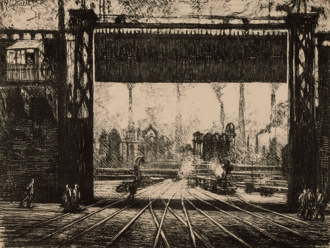 Železná brána - Charleroi, ze série Belgie od Joseph Pennell