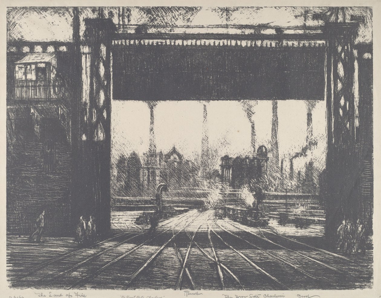 Železná brána, Charleroi od Joseph Pennell