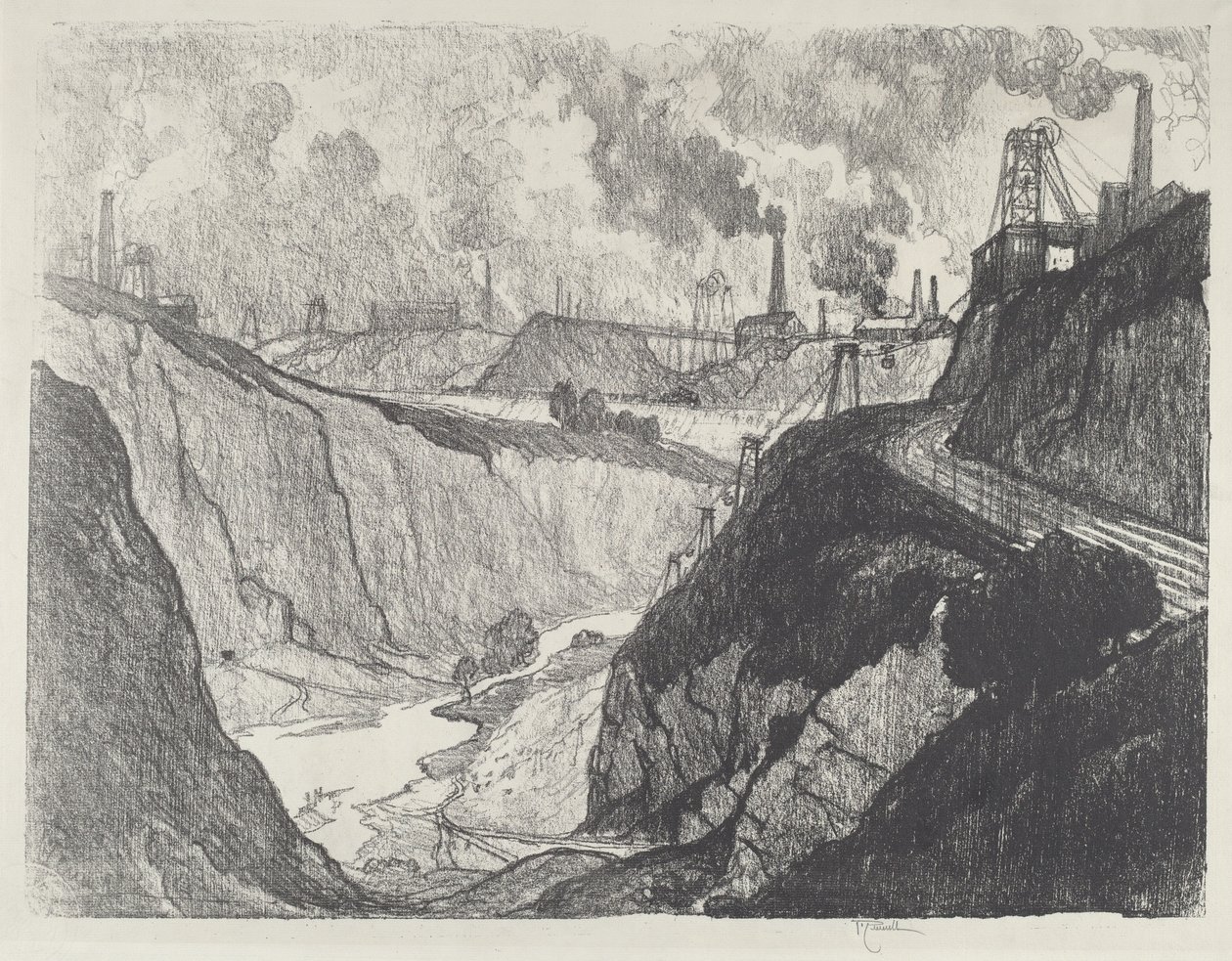 Železný důl, 1916. od Joseph Pennell
