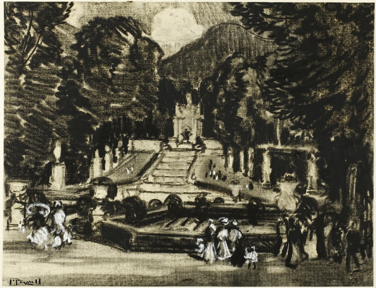 Park, La Granja od Joseph Pennell