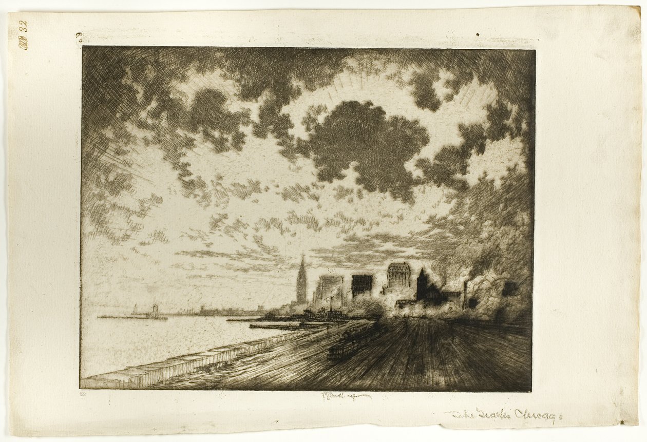 The Tracks, Chicago od Joseph Pennell