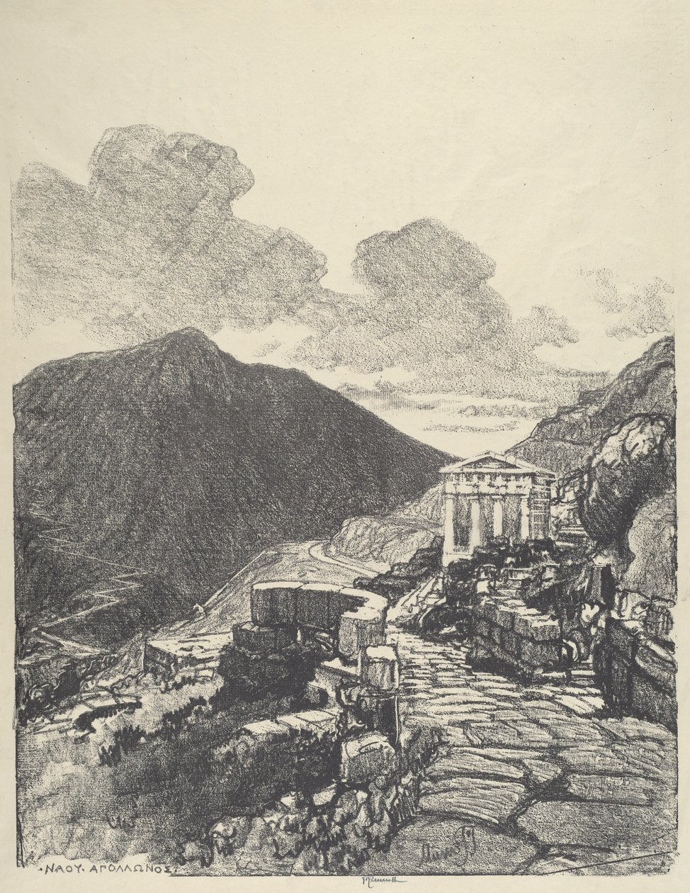 Pokladnice Athén, Delphi od Joseph Pennell