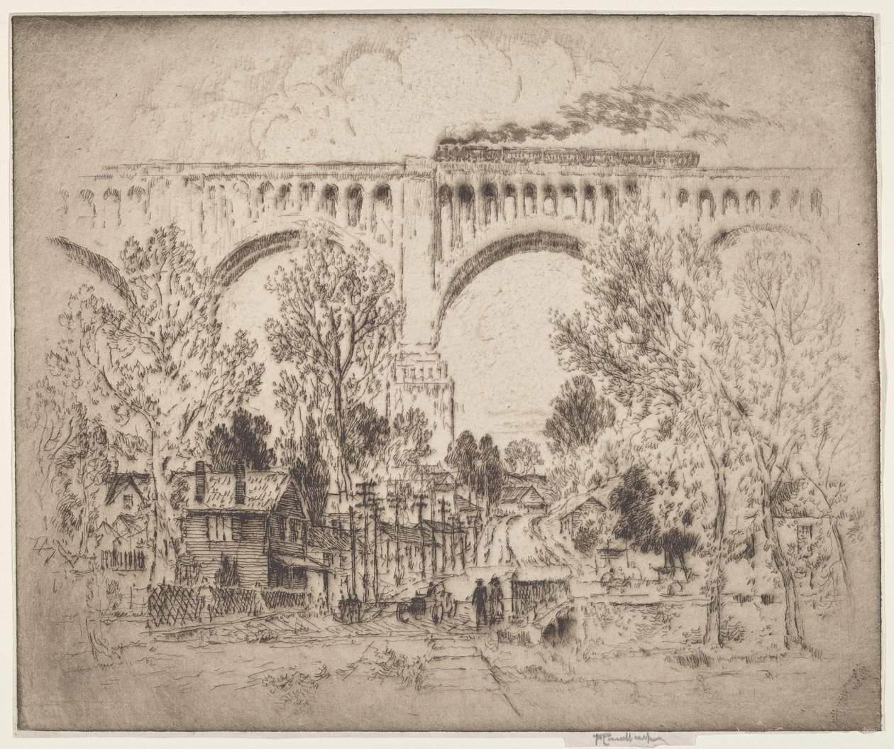 Viadukt, D., L. & W. v Nicholson, Pa. od Joseph Pennell