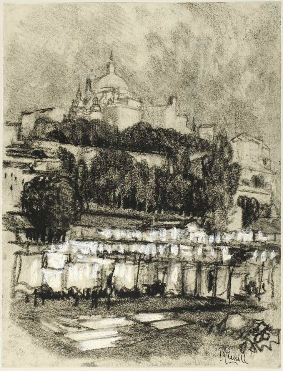 Prací místo v Madridu od Joseph Pennell