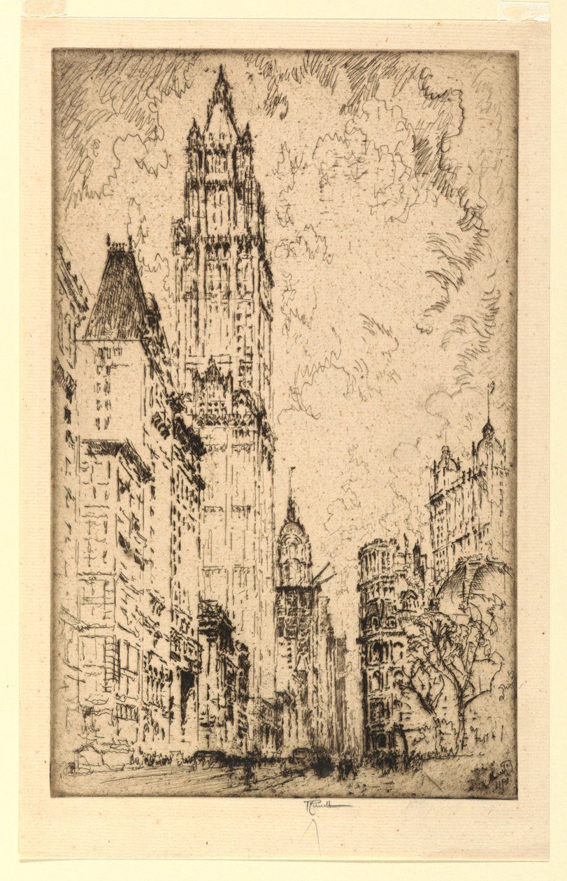 Budova Woolworth od Joseph Pennell