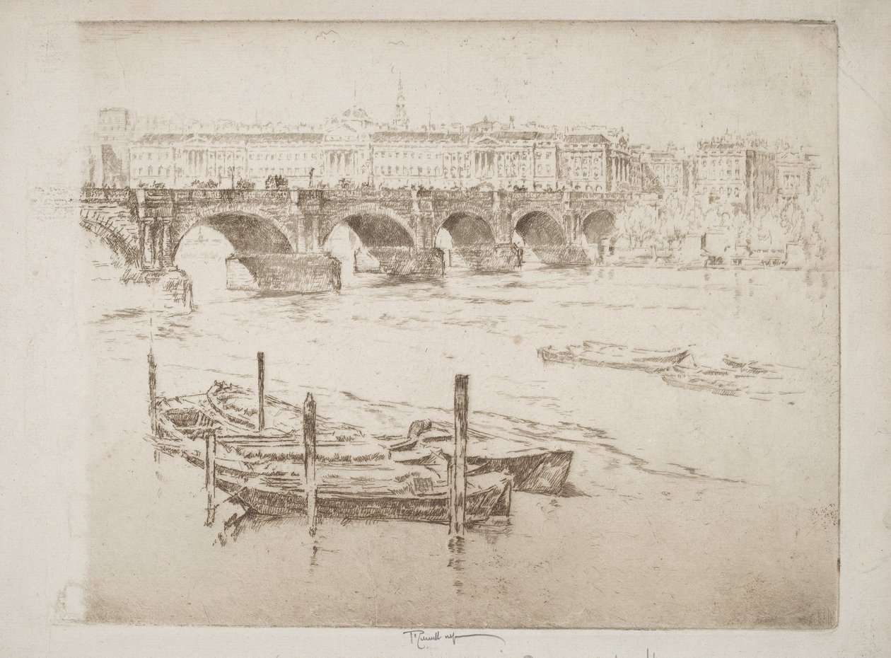 Most Waterloo a Somerset House od Joseph Pennell