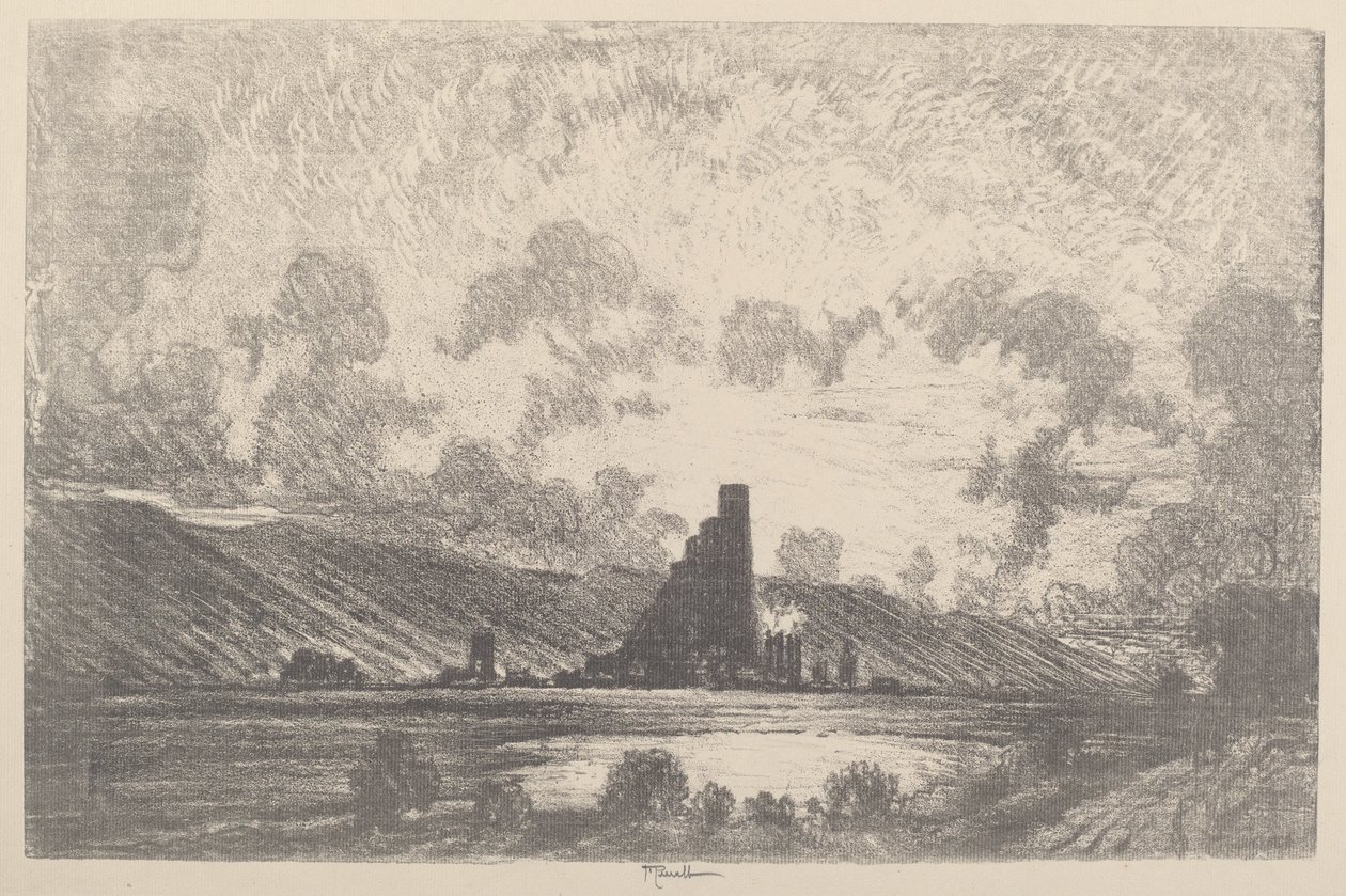 Pracovní zámky, Wilkesbarre, 1910. od Joseph Pennell