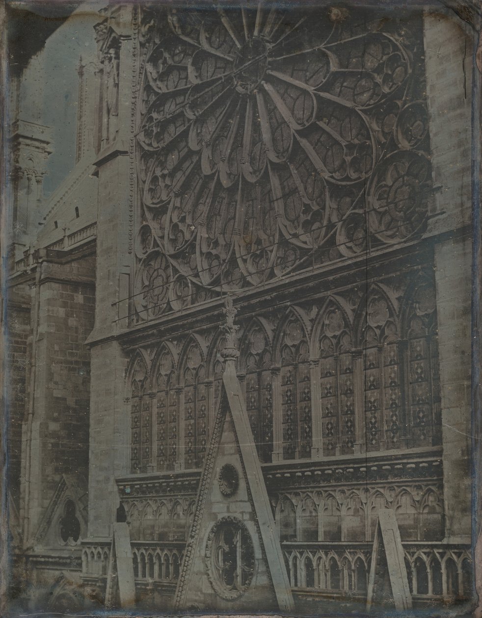 Rose Window, Katedrála Notre-Dame, Paříž, 1841. od Joseph Philibert Girault De Prangey