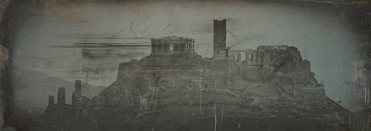 Západní přístup k Akropoli, Atény, 1842. od Joseph Philibert Girault De Prangey