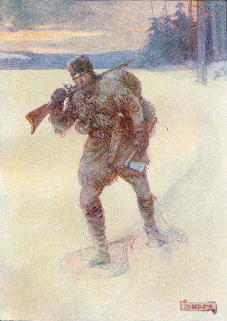 Alone Across The Trackless Snow, c1908, c1920 od Joseph Ratcliffe Skelton