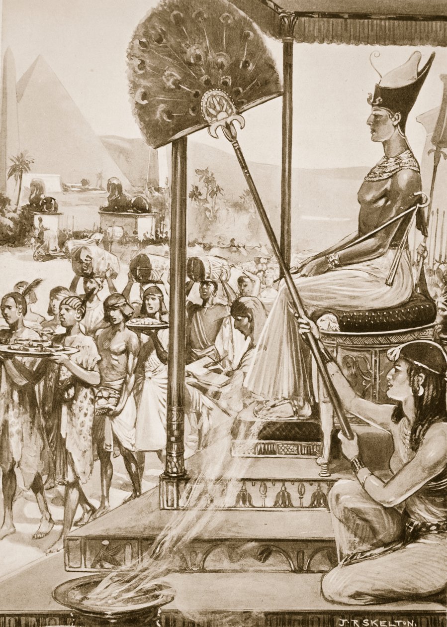 Bringing Tribute to Ramses II (19. dynastie), ilustrace z 
